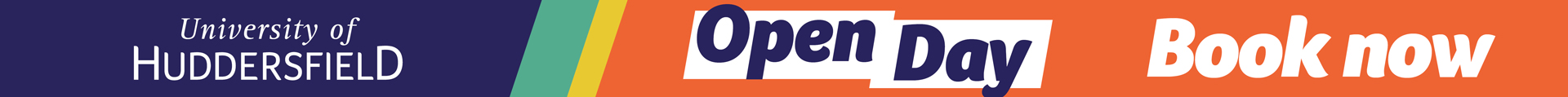 Open day banner on desktop