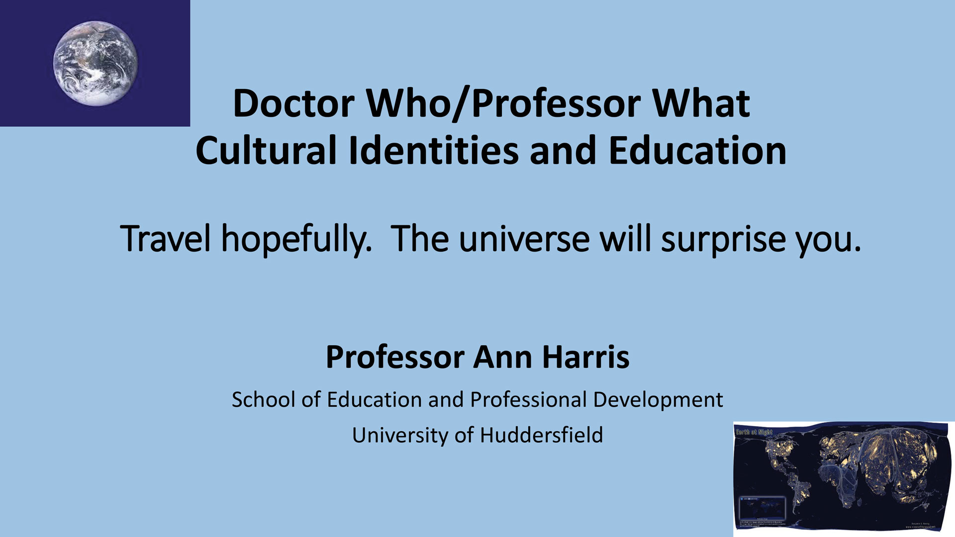 Professor Ann Harris Inaugural Lecture slide 1