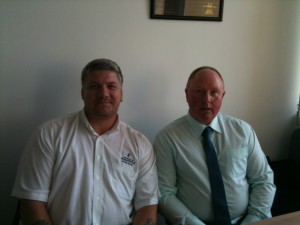 Steve Dobson and Taff McCauley from Estates and Facilities