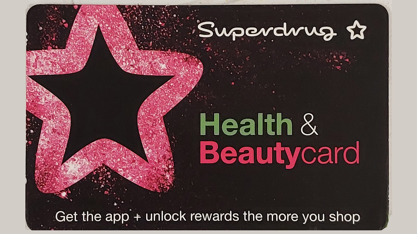 Superdrug health and beauty discount card