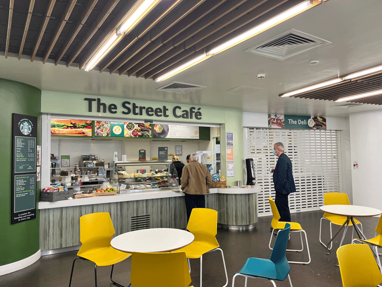 Street café campus spots