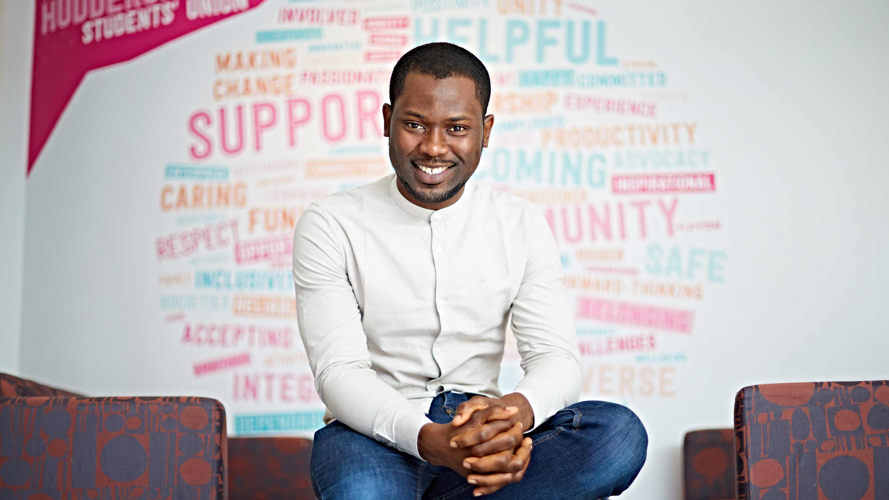 Emmanuel Haruna at the Students' Union