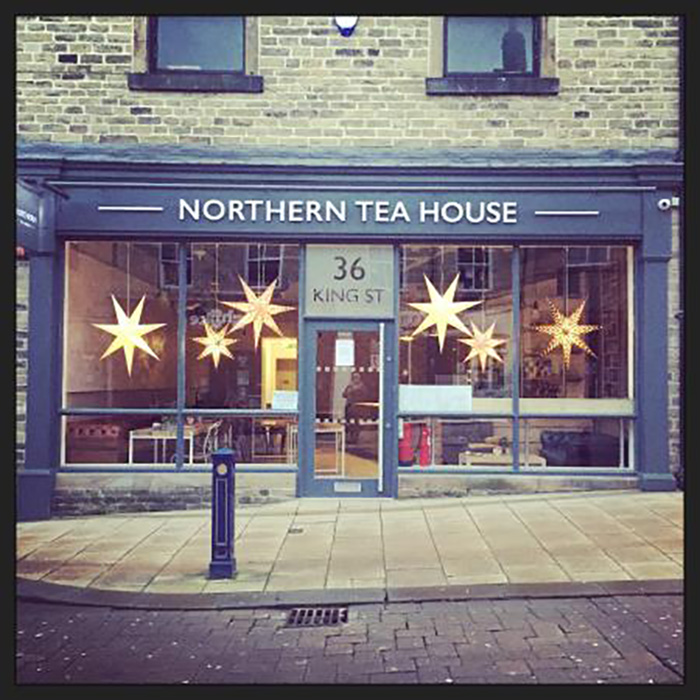 Picture of the front of Northern Tea House. A cafe in Huddersfield.