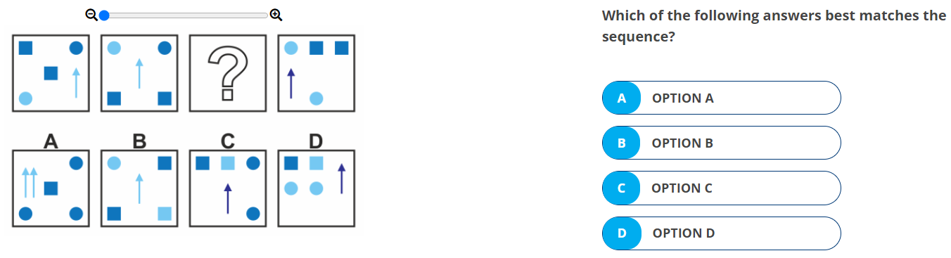 Abstract Reasoning test example question