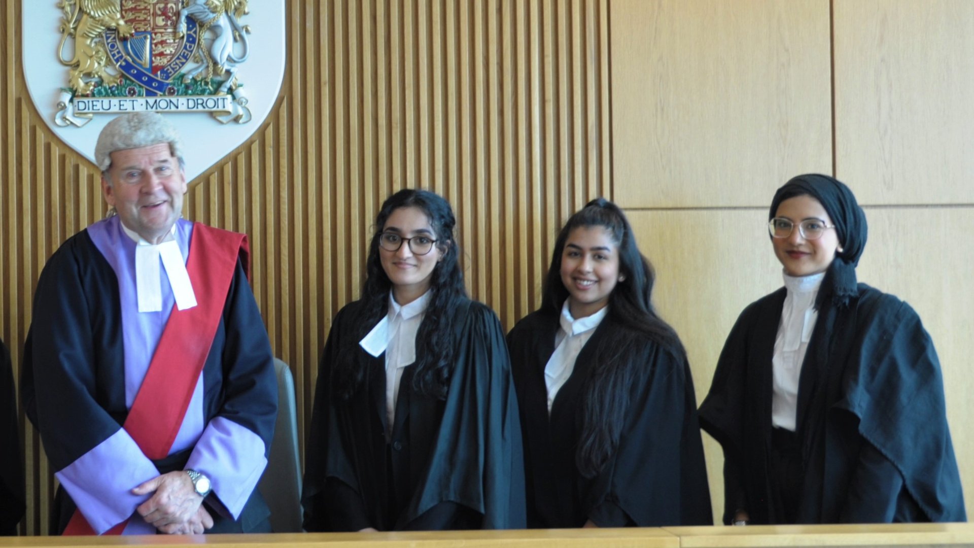 Law students at a mooting competition