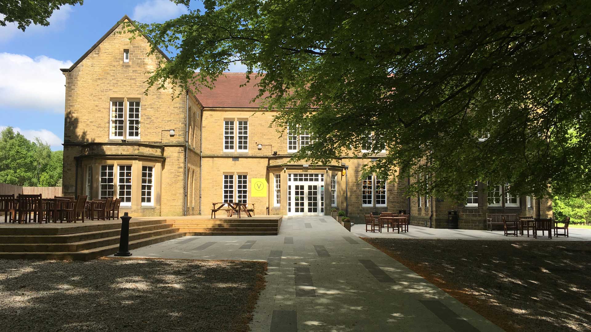 Picture of the path leading up to Storthes Hall Park