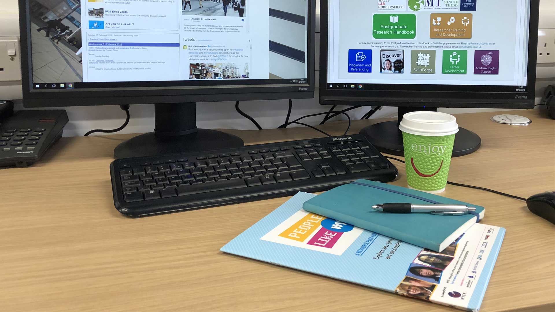 Picture of Abigail McAlpine's computer desk.