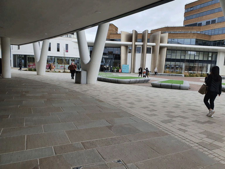 First year at Huddersfield - plaza