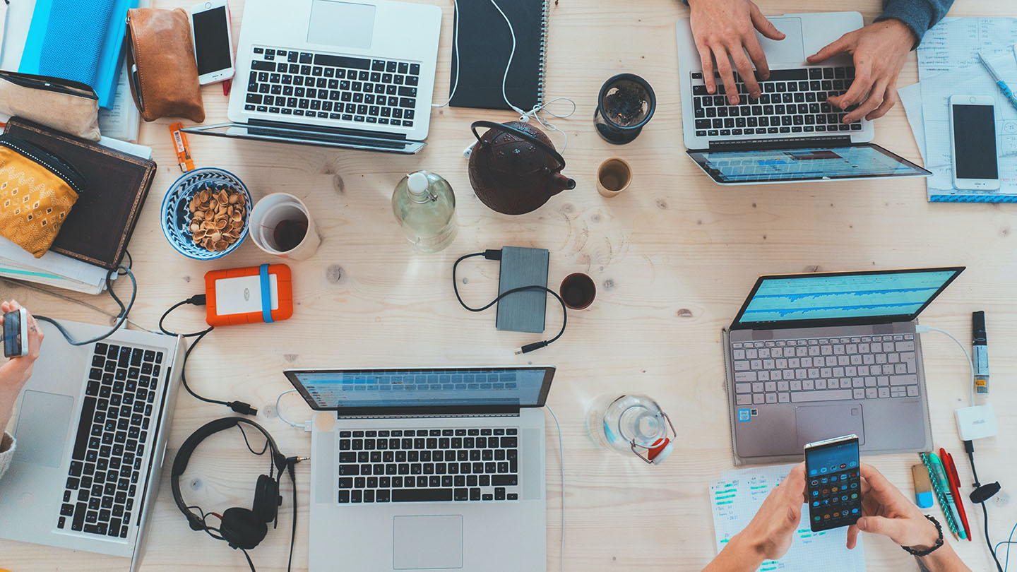 A group of students working on laptops, Photo by Marvin Meyer on Unsplash