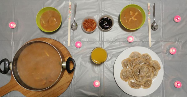 An assortment of food on a table top