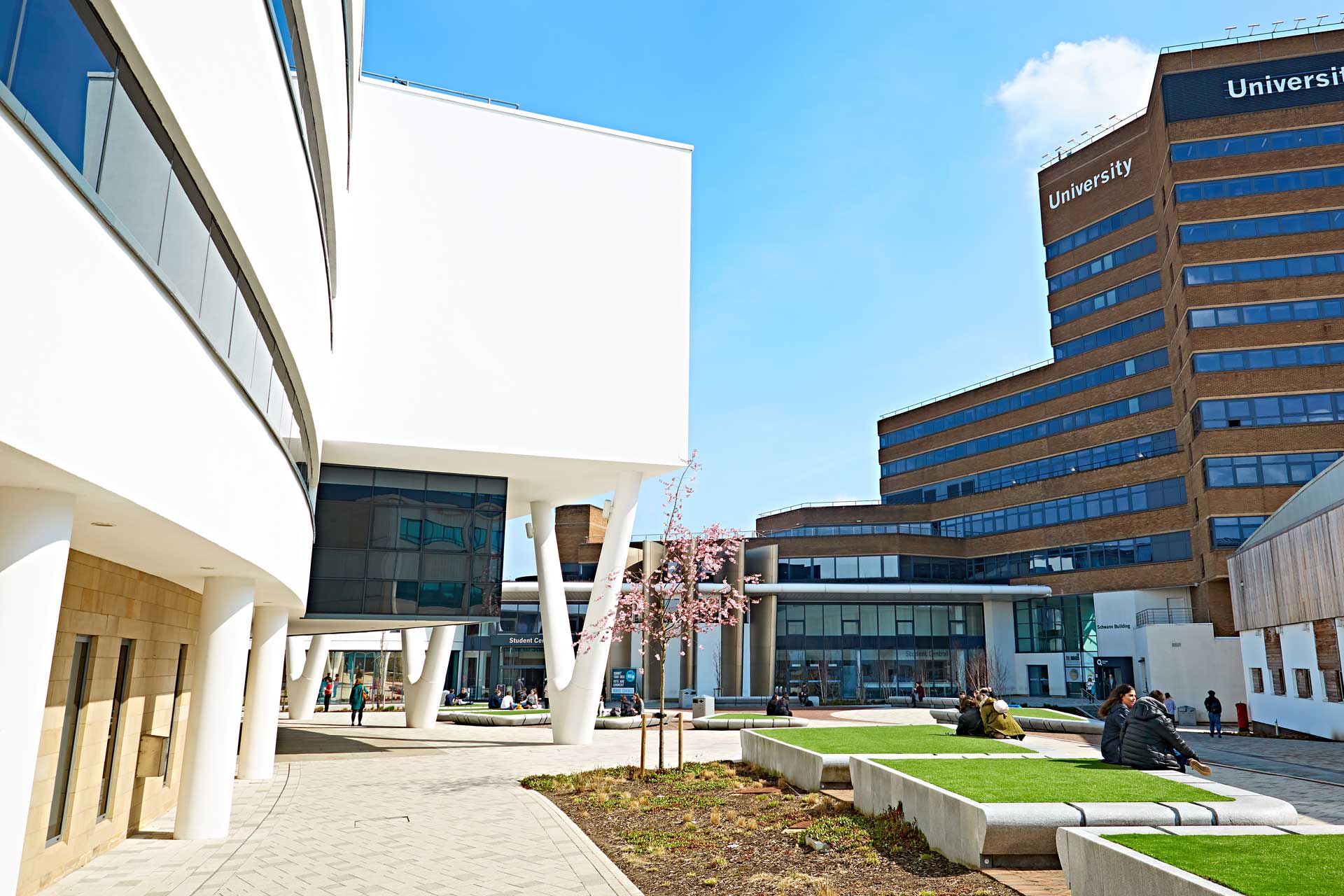 shot of the University plaza a summery image