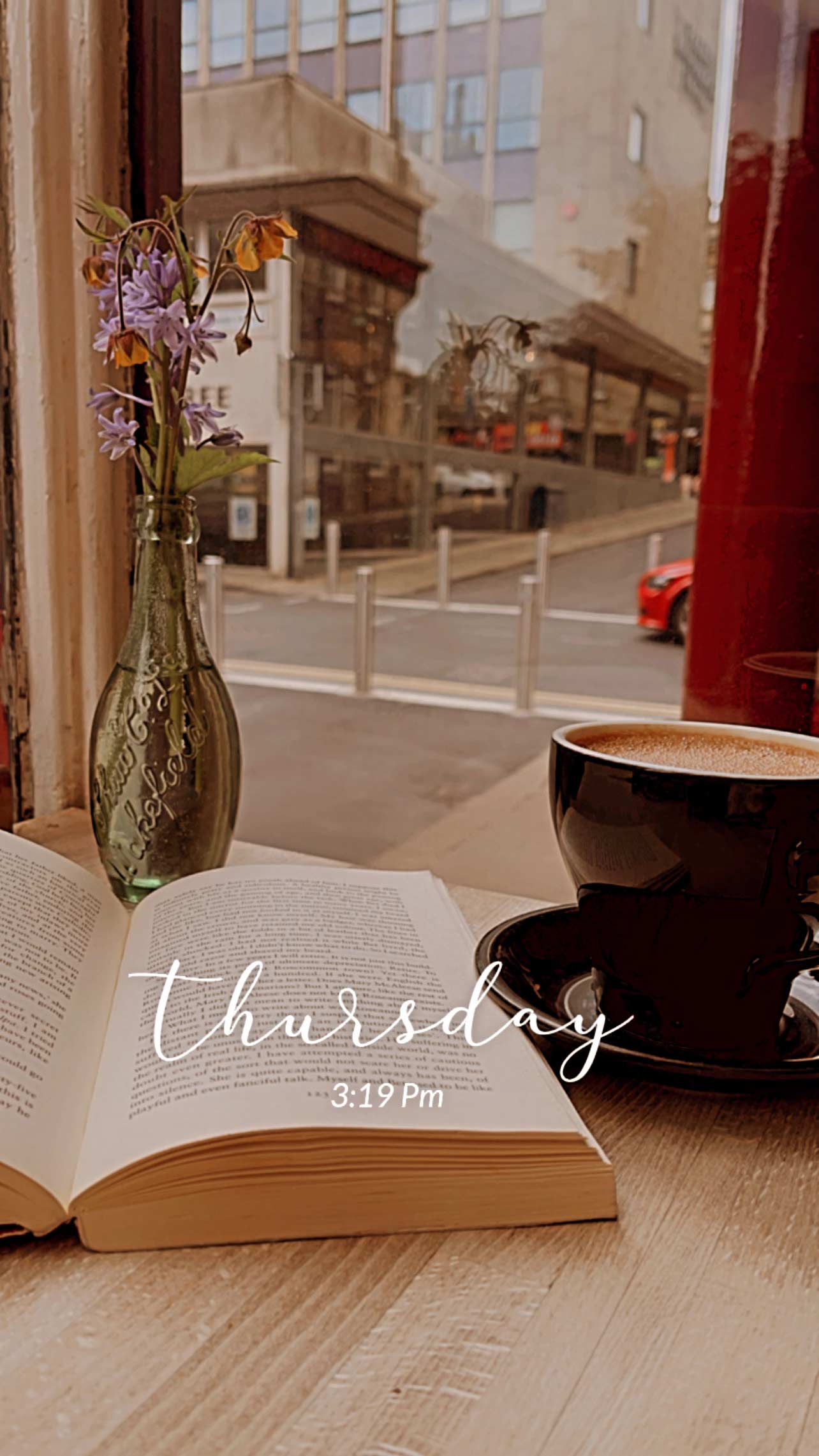 Rumana studying in a coffee shop