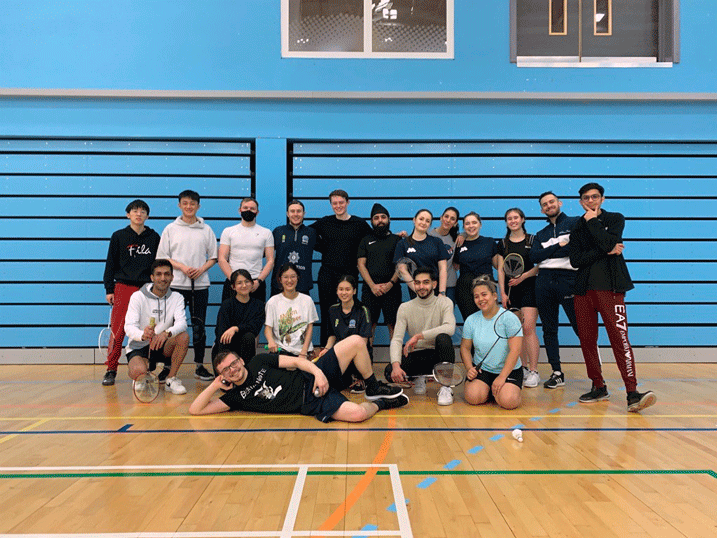 Badminton team and Marketing Society friendly game