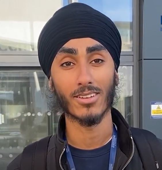 A smiling student