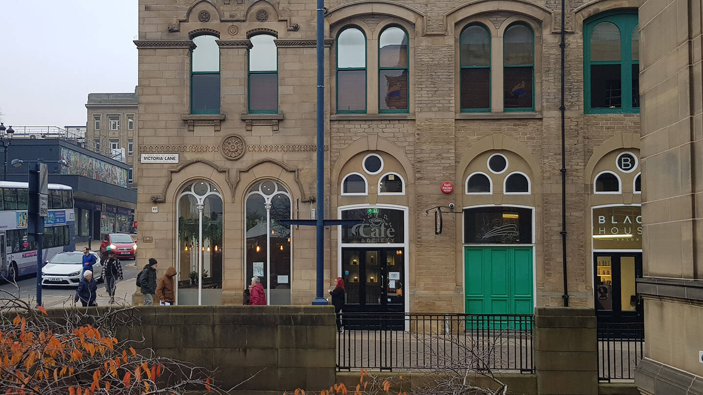 Cafe Society, Huddersfield a 1800s building converted to host a ground floor cafe