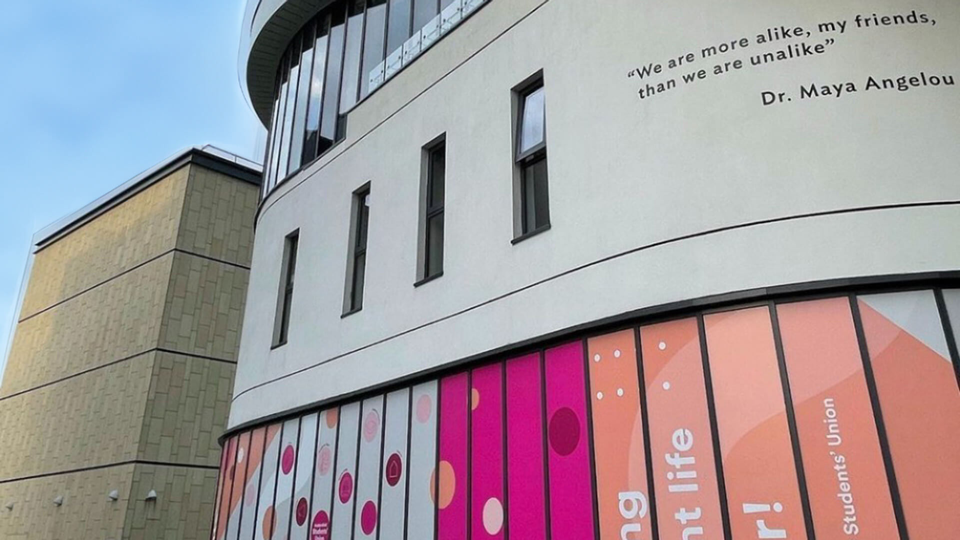 The Students' Union building at the University of Huddersfield.