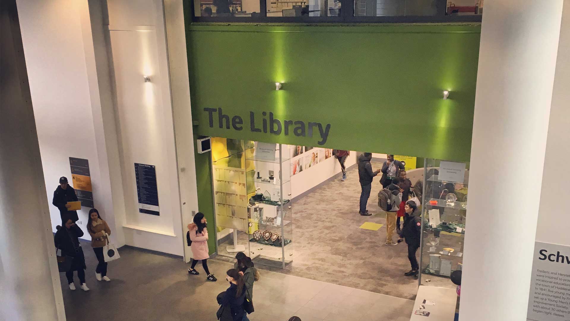 University of Huddersfield Library entrance