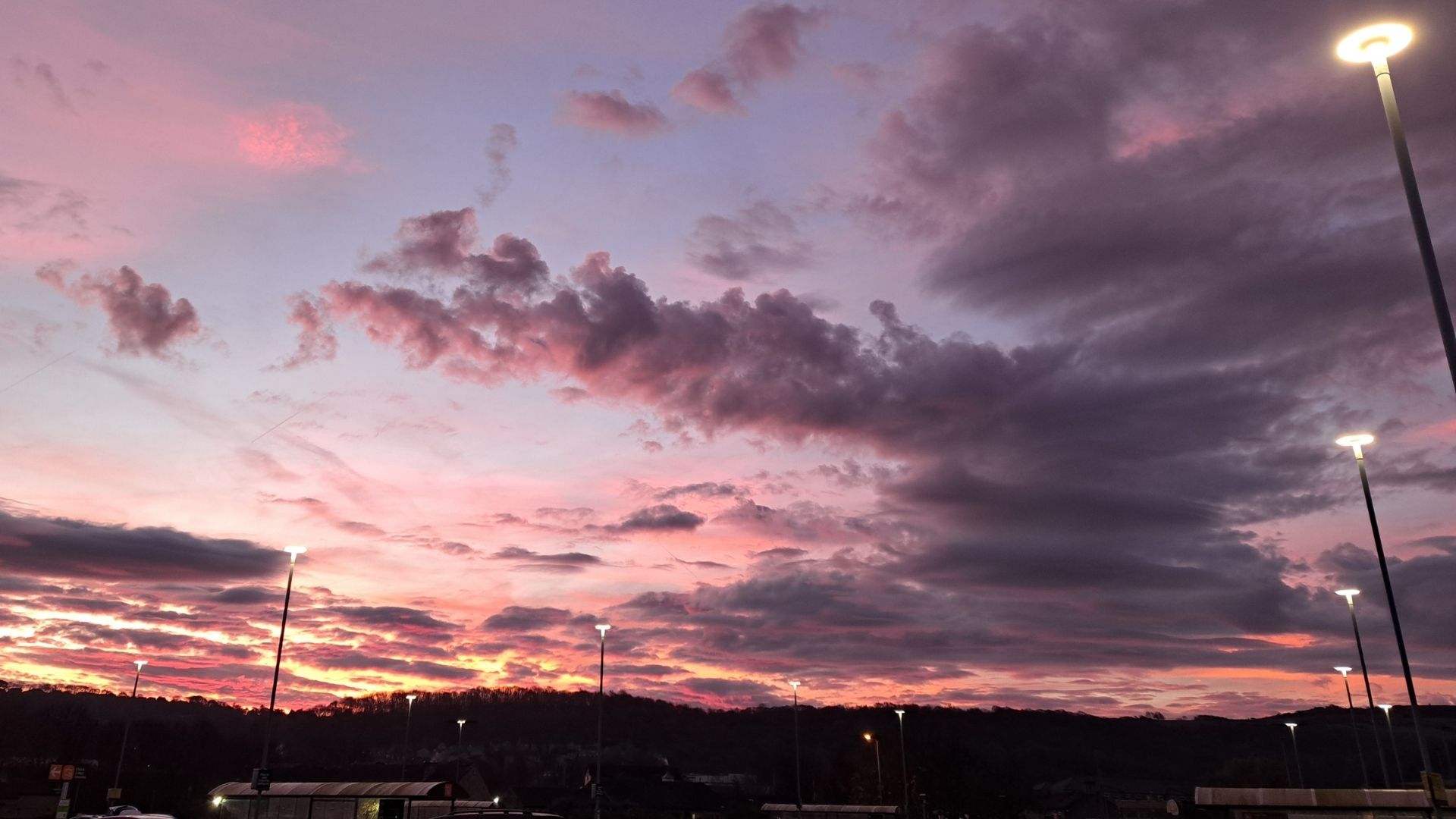 A pink skyline