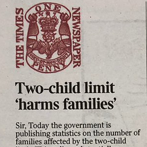 The letter printed in The Times newspaper