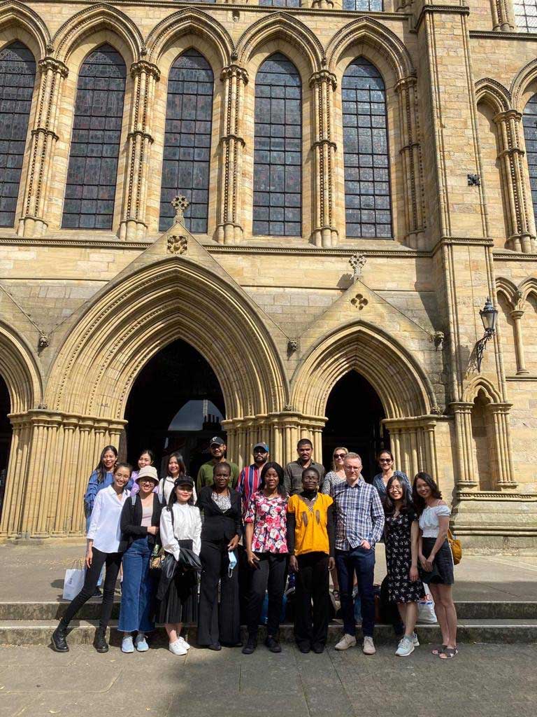 International students outside Ripon Catherdral
