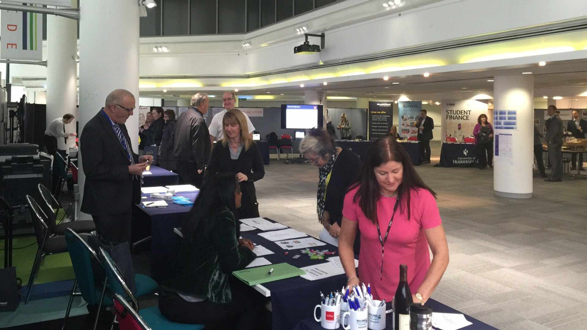 Finance Stands set up at one of the Open Days