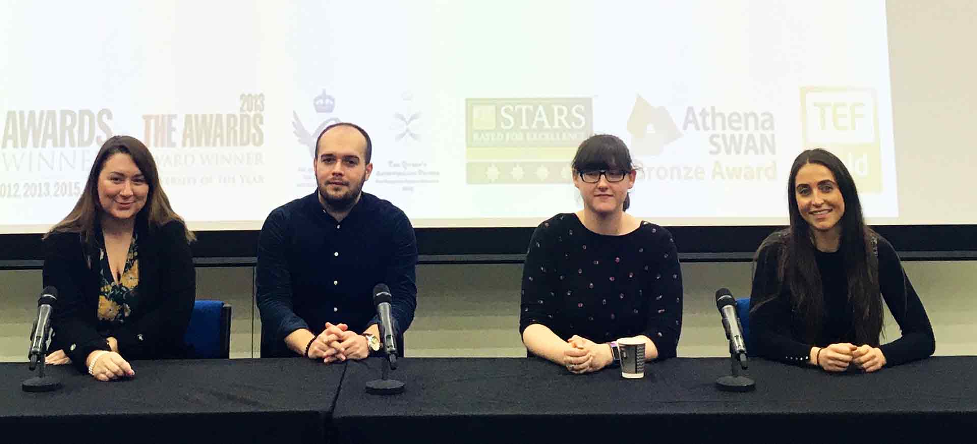 Student panel at PG Study Fair