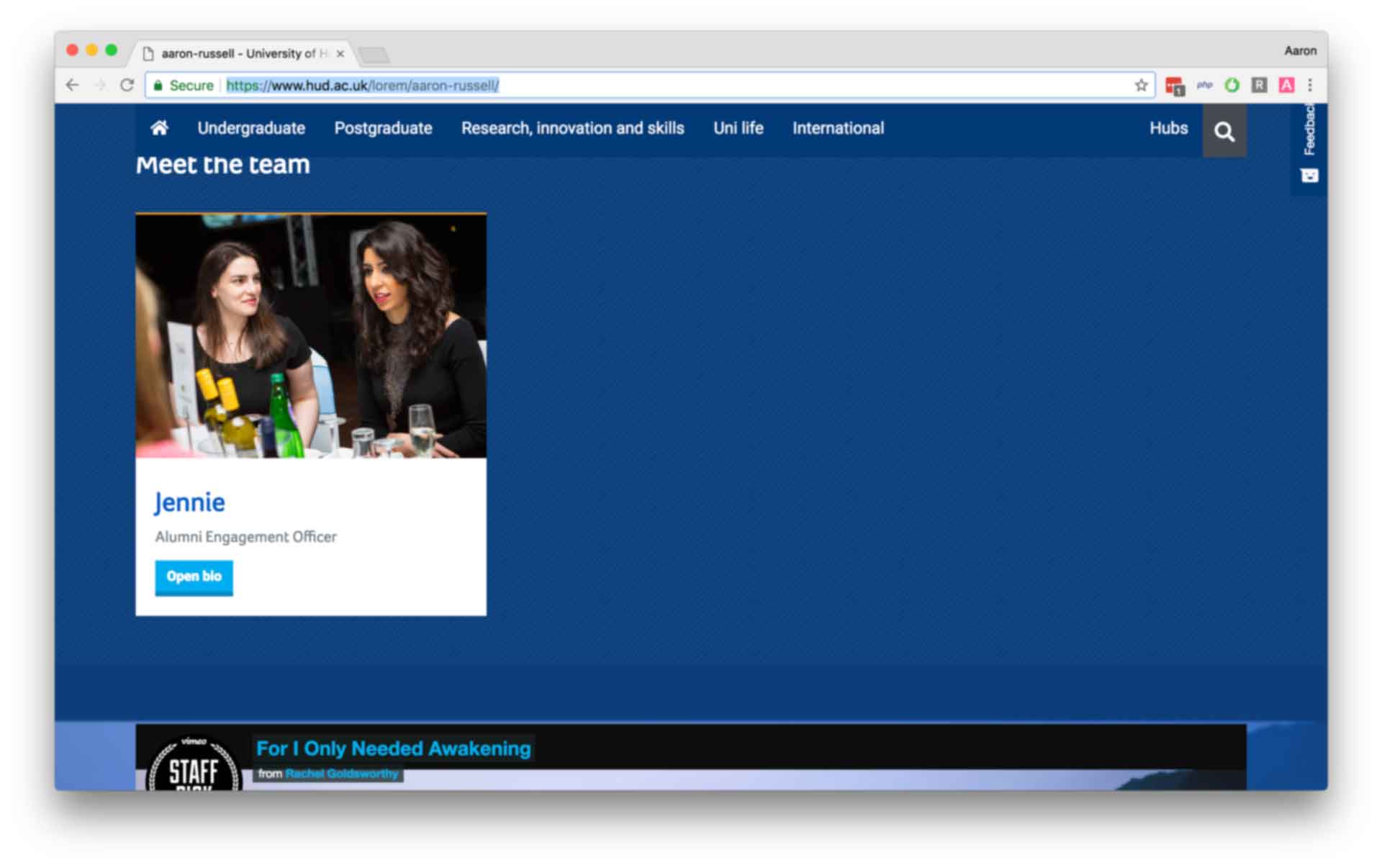 A bad example of a webpage