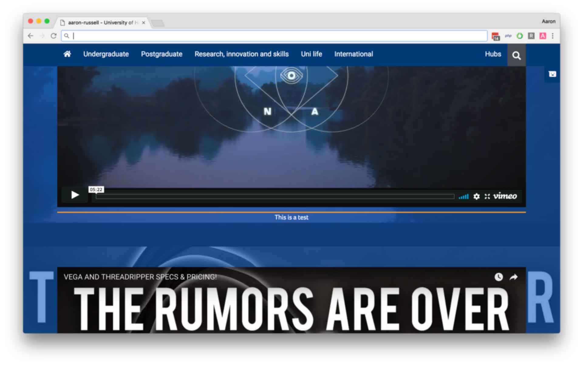 A bad example of a webpage