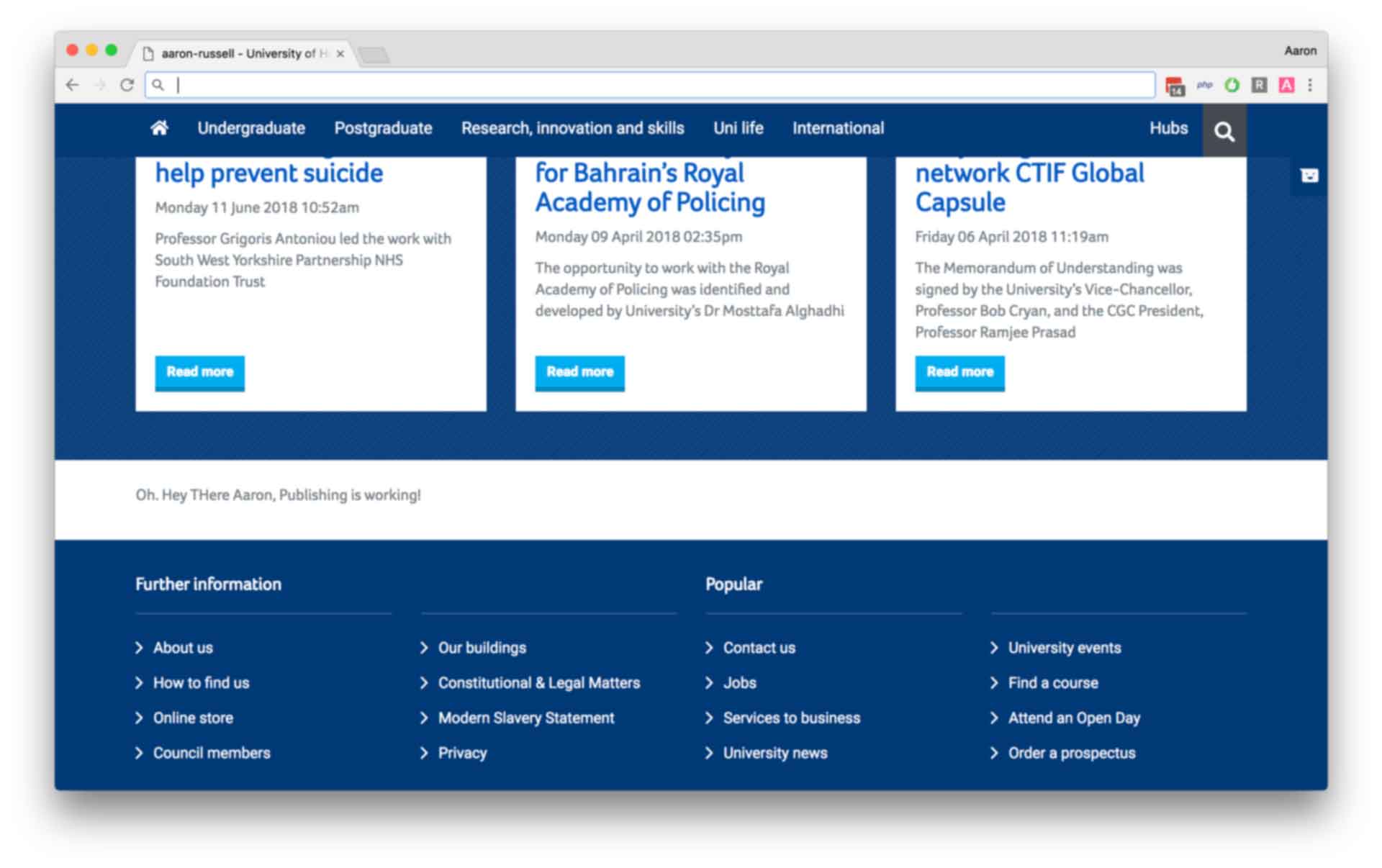 A bad example of a webpage
