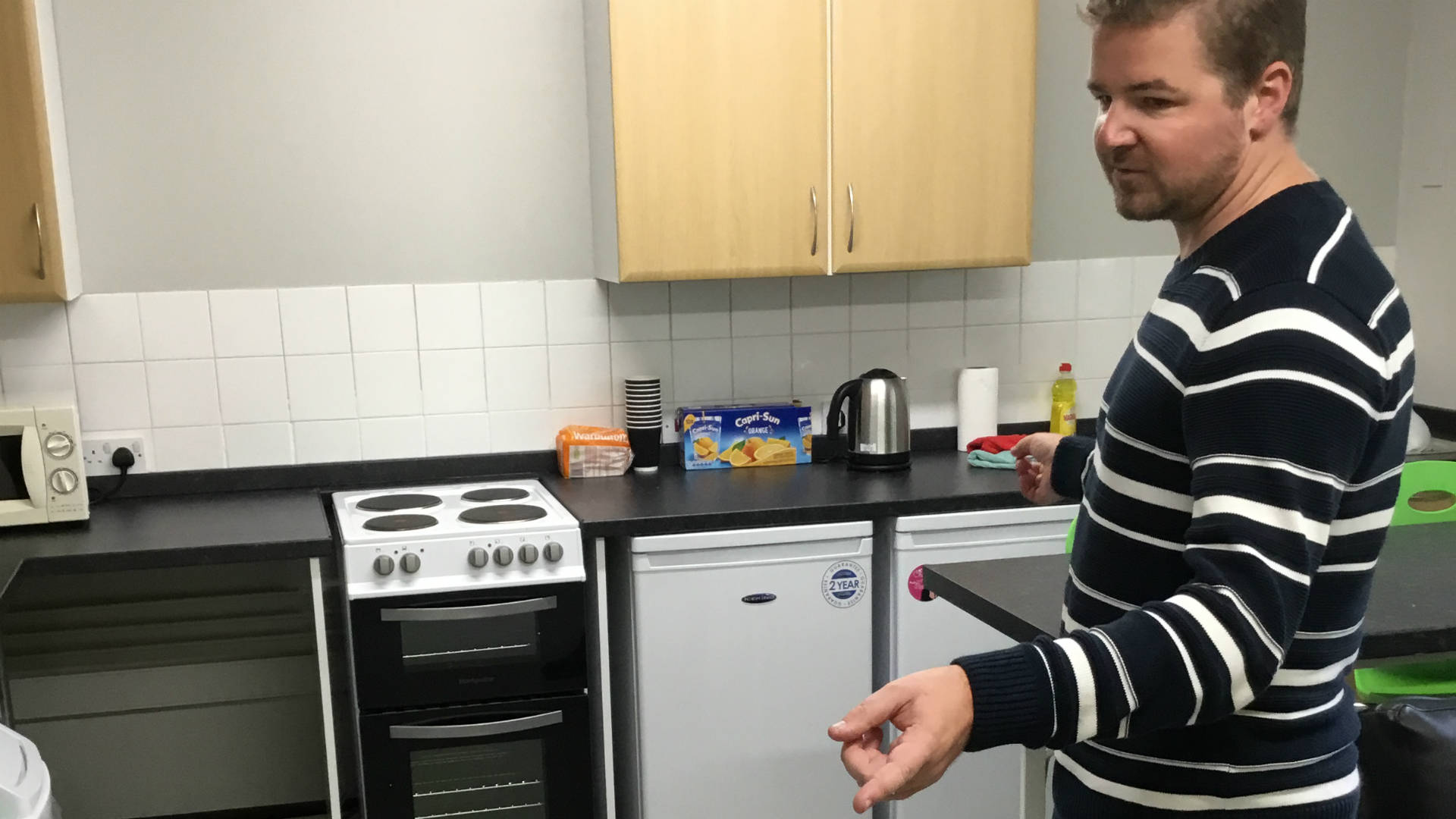 Richard Hartley Parkinson in the kitchen